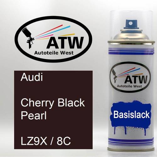 Audi, Cherry Black Pearl, LZ9X / 8C: 400ml Sprühdose, von ATW Autoteile West.